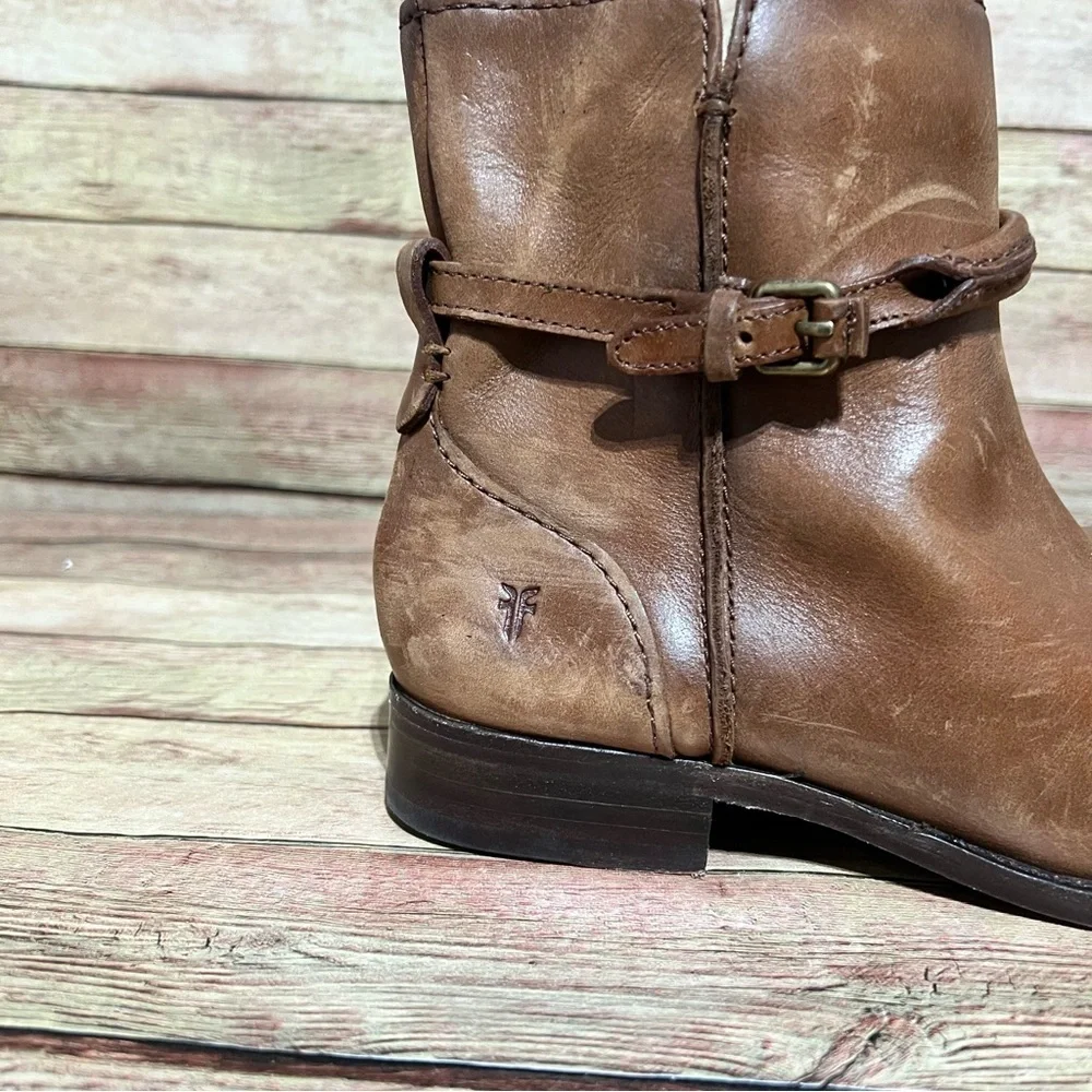Melissa Brown Leather Seam Short Boots